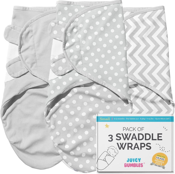 Baby Swaddle Wrap - Pack of 3 Swaddle Blankets - 100% Cotton OEKO-TEX® STANDARD 100