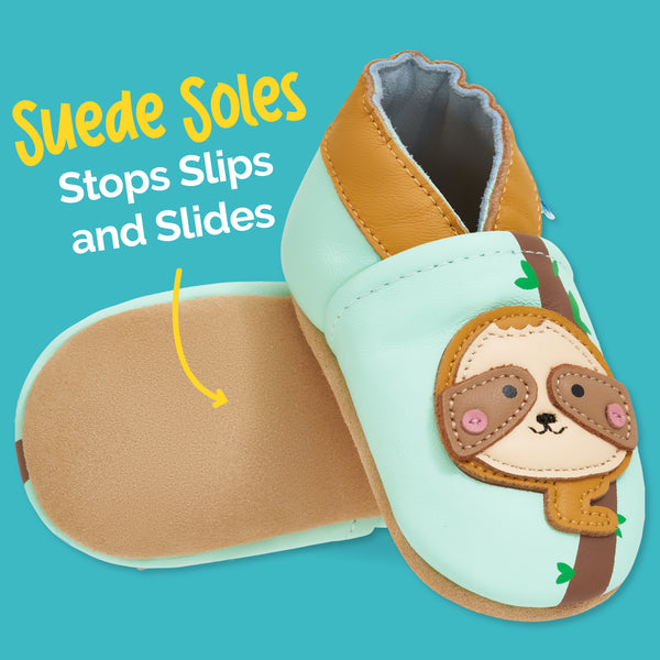 Sloth Soft Leather Baby Shoes