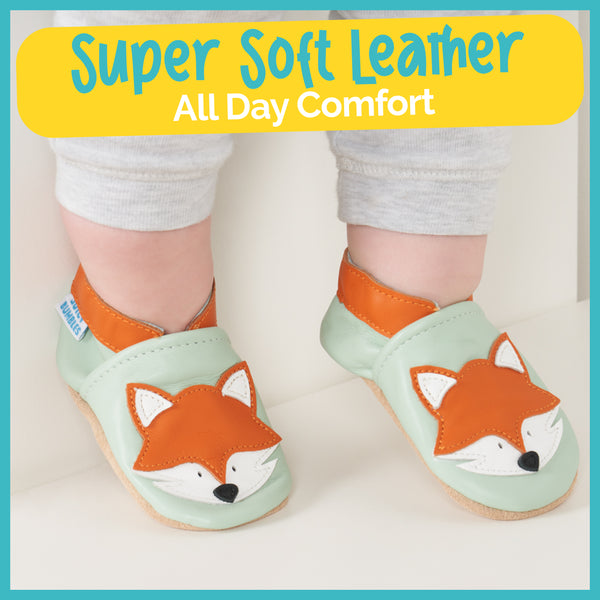 Grey Fox Soft Leather Baby Shoes