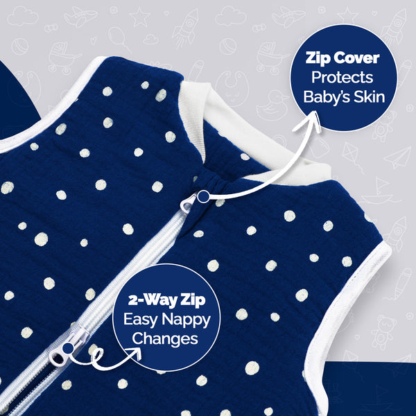 Baby Sleeping Bag with Legs Winter 2.5 Tog - 1 to 4 years Old - Muslin Cotton OEKO-TEX® STANDARD 100