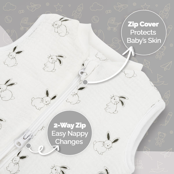 Baby Sleeping Bag with Legs Winter 2.5 Tog - 1 to 4 years Old - Muslin Cotton OEKO-TEX® STANDARD 100