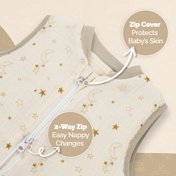 Baby Sleeping Bag with Legs Winter 2.5 Tog - 1 to 4 years Old - Muslin Cotton OEKO-TEX® STANDARD 100
