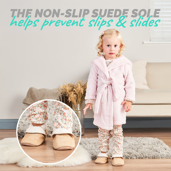 Baby Spliffs Suede Baby Slippers - Beige – JuicyBumbles
