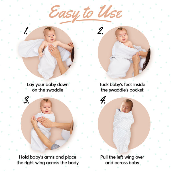 Baby Swaddle Wrap - Pack of 3 Swaddle Blankets - 100% Cotton OEKO-TEX® STANDARD 100