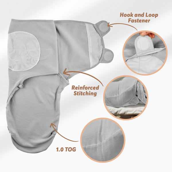 Baby Swaddle Wrap - Pack of 3 Swaddle Blankets - 100% Cotton OEKO-TEX® STANDARD 100