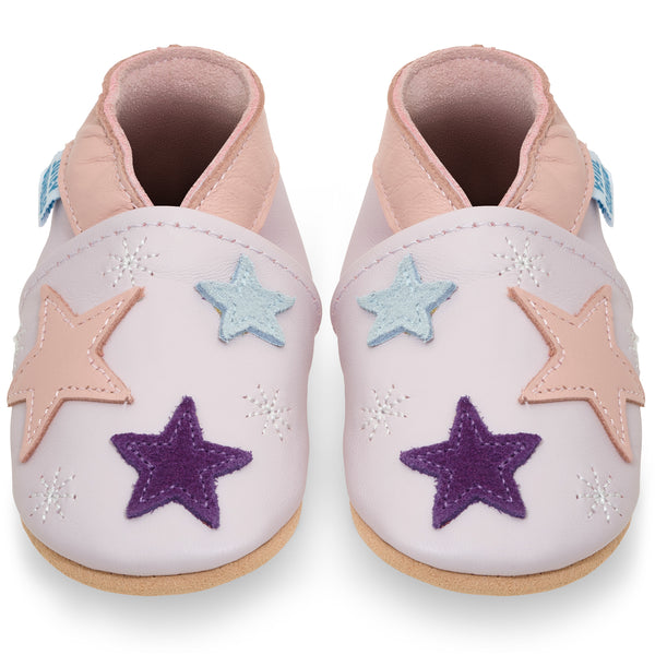 Baby Shoes Purple Stars