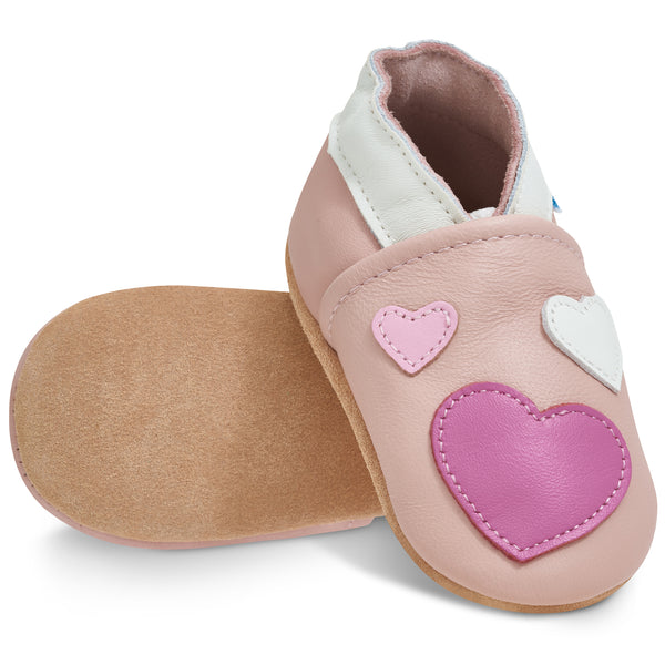 Baby Shoes Pink Hearts