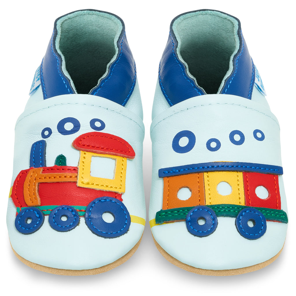 Train Soft Leather Baby Shoes