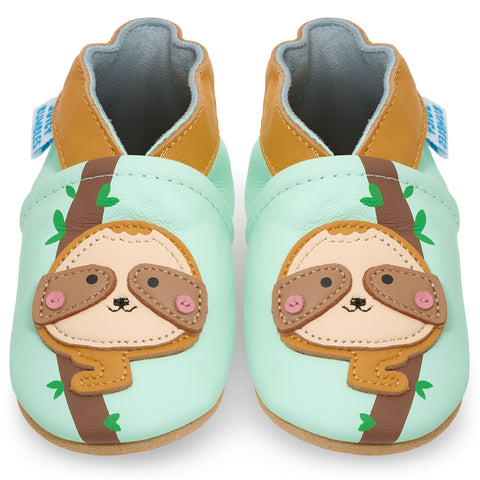 Sloth Soft Leather Baby Shoes